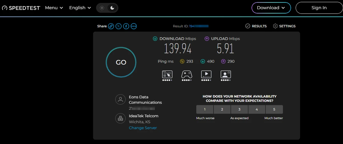 COCODUCK VPN Ookla 测速
